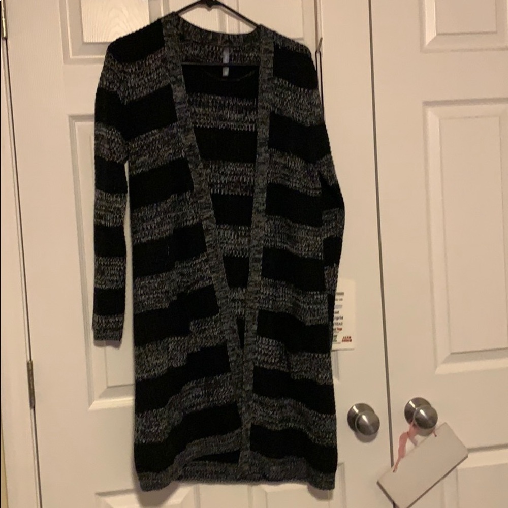 Black and grey cardigan